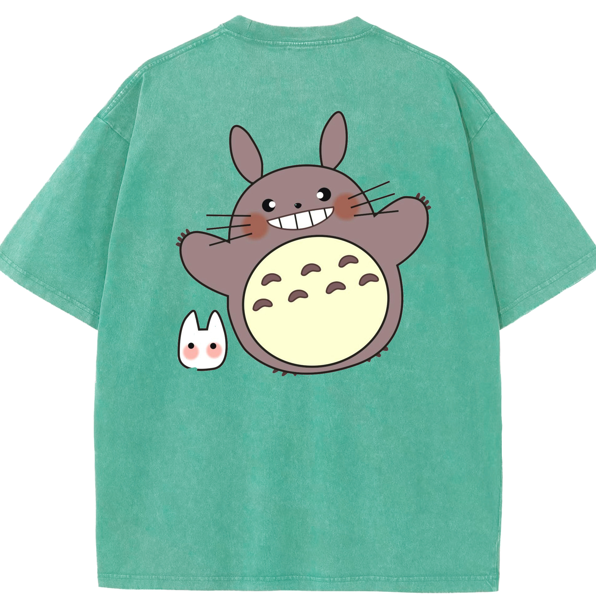 （画像用） となりのトトロ 草壁メイ 草壁サツキ My Neighbor Totoro Satsuki Kusakabe Mei Kusakabe 綿100% ヴィンテージ風 半袖Tシャツ（背面プリント）